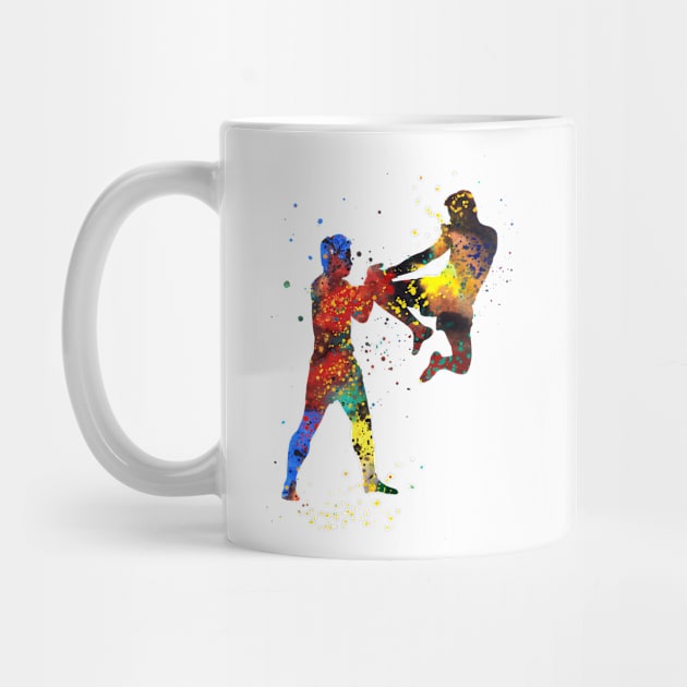 Man muay thai boxing, by RosaliArt